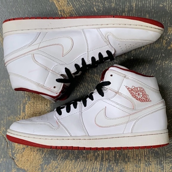 Nike Other - Nike Air Jordan 1 Mid Gym Red 554724-103 10 White